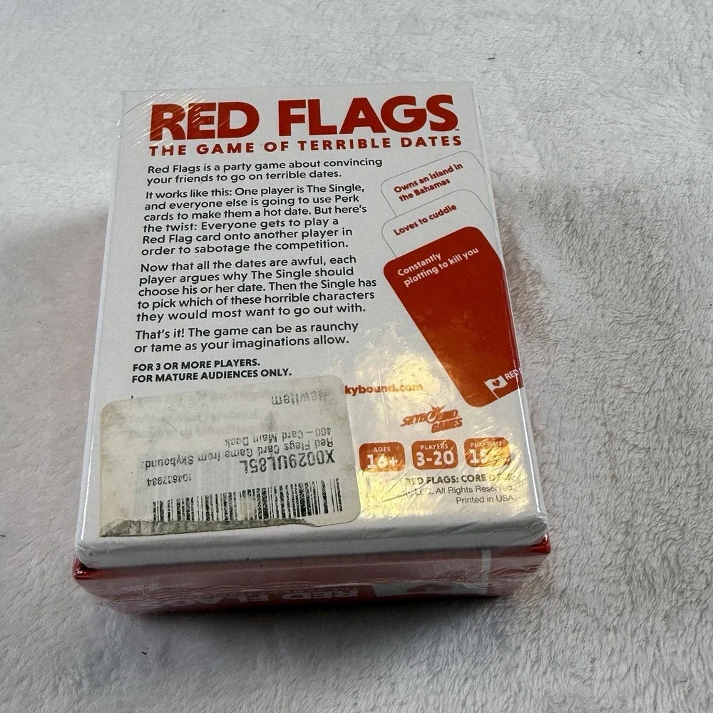 Red Flags The Game of Terrible Dates Party Card Game Skybound New Sealed